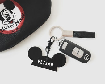 Personalized Mickey Key Chain • Luggage Tag • Custom Mouse Ears • Personalized Tags • Mickey Party Favors •