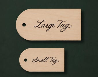 Personalized Christmas Gift Tags, Custom Engraved Name Tags, Holiday Wrapping Tags, Wood Gift Tags, Stocking Tags