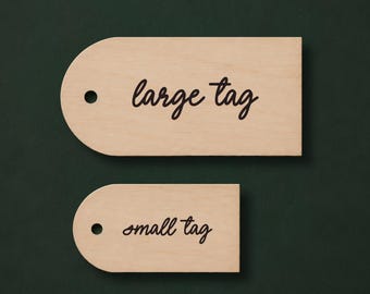 Personalized Christmas Gift Tags, Custom Calligraphy Script Engraved Name Tags, Holiday Wrapping Tags, Wood Gift Tags, Stocking Tags
