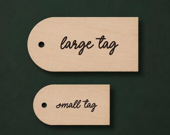 Personalized Christmas Gift Tags, Custom Engraved Name Tags, Holiday Wrapping Tags, Wood Gift Tags, Stocking Tags
