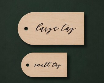 Personalized Christmas Gift Tags, Custom Engraved Name Tags, Holiday Wrapping Tags, Wood Gift Tags, Stocking Tags