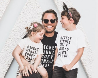 Mickey and Friends Tee, Family Matching Disney Vacation Shirt, First Disney World Trip Outfit, Disneyland Shirt for Baby, Toddler and Kids