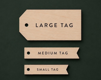 Personalized Christmas Gift Tags, Custom Engraved Name Tags, Holiday Wrapping Tags, Wood Gift Tags, Stocking Tags