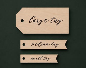Personalized Christmas Gift Tags, Custom Engraved Name Tags, Holiday Wrapping Tags, Wood Gift Tags, Stocking Tags