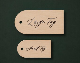 Personalized Christmas Gift Tags, Custom Engraved Name Tags, Holiday Wrapping Tags, Wood Gift Tags, Stocking Tags