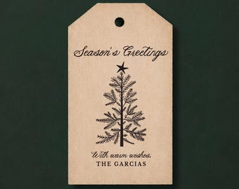 Personalized Christmas Gift Tags, Engraved Wood Gift Tags, Custom Holiday Message Tags, Family Name Tags, Christmas Wrapping Tags