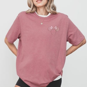 Minnie Ears Embroidered Disney Shirt, Family Matching Disney Vacation Tee, Disney World Outfit, Disneyland Shirt for Toddler, Kids and Adult