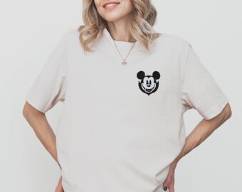 Vampire Mickey Embroidered Disney Villains Halloween Shirt, Family Matching Disney Tee, Disney World Trip Outfit, Fall Disneyland Tee