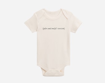 Body orgánico para bebé versión personalizada • Anuncio de embarazo • Regalo personalizado para recién nacidos • Ropa de bebé • Regalo rápido para baby shower