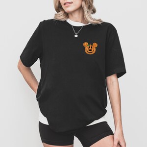 Mickey Pumpkin Embroidered Disney Halloween Shirt, Family Matching Disney Tee, Disney World Trip Outfit, Disneyland Tee for Kids and Adults image 4