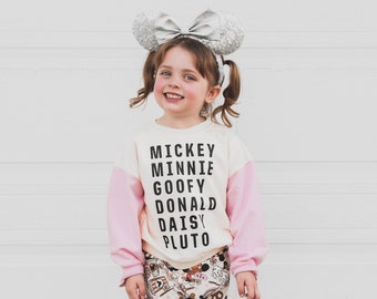 Mickey Colorblock Sweatshirt, Family Matching Disney Vacation Outfit, First Disney World Trip, Disneyland Shirt for Baby, Toddler and Kids