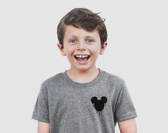 Drippy Mickey Ears Embroidered Disney Shirt, Family Matching Disney Vacation Tee, Disney World Outfit, Disneyland Shirt Toddler, Kid, Adult