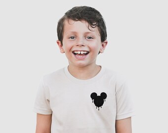 Drippy Mickey Ears Embroidered Disney Shirt, Family Matching Disney Vacation Tee, Disney World Outfit, Disneyland Shirt Toddler, Kid, Adult