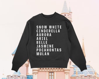 Classic Princess Sweatshirt, Family Matching Disney Vacation Outfit, First Disney World Trip, Disneyland Shirt for Toddler, Kids and Adult