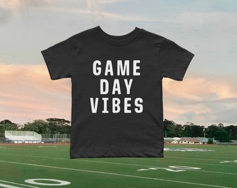 Game Day Vibes Tee, Football Shirt for Toddler and Kids, Family Matching Game Day Tees, Baby Football Season Outfit, Toddler Fall Clothing