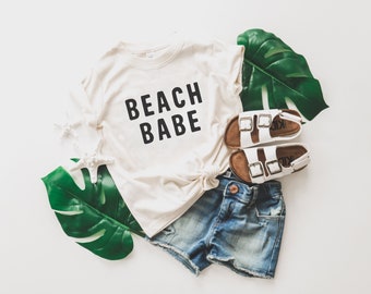 Beach Babe Tee, Family Matching Summer Vacation Shirt, Beach Trip Outfit, Beach Day Graphic Tee for Baby, Toddler, Kids, and Adults