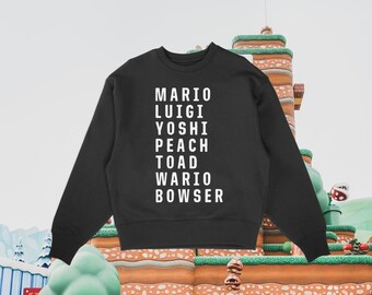 Mario Sweatshirt, Family Matching Universal Studios Shirt, First Universal Trip Outfit, Mario Birthday Shirt for Toddler, Kids and Adults