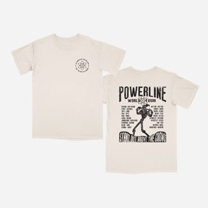 Powerline World Tour Band Tee, Comfort Colors Shirt, 90's Disney World Outfit, Goofy Movie T-Shirt, Family Matching Disneyland Tees image 1