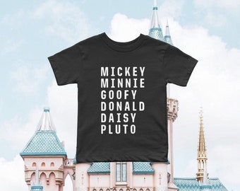 Mickey and Friends Tee, Family Matching Disney Vacation Shirt, First Disney World Trip Outfit, Disneyland Shirt for Baby, Toddler and Kids