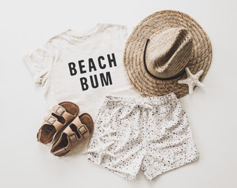 Beach Bum Tee, Family Matching Summer Vacation Shirt, Beach Trip Outfit, Beach Day Graphic Tee for Baby, Toddler, Kids, and Adults