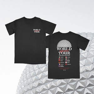 Epcot World Tour Band Tee, Comfort Colors Shirt, Disney World Family Matching Vacation Outfit, Matching Epcot Group Shirts, Mens Epcot Tee