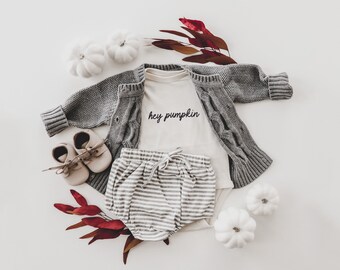 Hey Pumpkin Organic Baby Bodysuit, Baby Halloween Outfit, Matching Family Halloween Shirts, Fall Baby Clothes, Baby's First Halloween