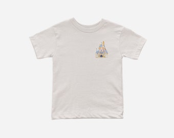 Cinderella's Castle Embroidered Disney Shirt, Family Matching Disney Vacation Tee, Disney World Outfit, Disneyland Shirt for Kids and Adults
