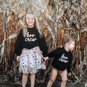 Boo Crew Halloween Sweatshirt, Family Halloween Sweatshirts, Toddler and Kids Fall Clothing, Mommy and Me, Matching Sibling Sweatshirts