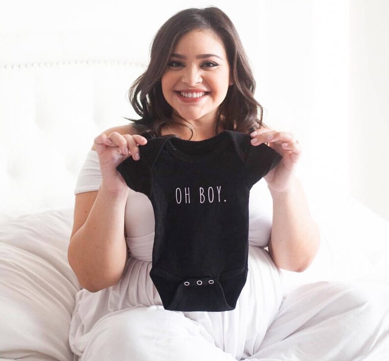 Oh Boy Baby Bodysuit \u2022 Gender Reveal \u2022 Baby Shower Gift \u2022 Pregnancy Announcement \u2022 Baby Reveal \u2022 It/'s a Boy \u2022 Baby Boy Clothes