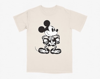 Mickey Skeleton Comfort Colors Halloween Tee • Disney Halloween Shirt • Disney World Fall Shirts • Disneyland Shirt • Family Matching Shirts