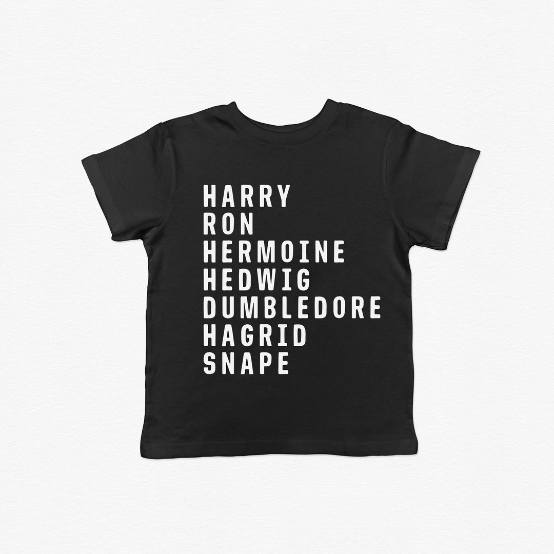 Wizard Names Character Tee Infant Toddler Kids Adult Sizes Universal wizard-names-character-tee-infant-toddler-kids-adult-sizes-universal