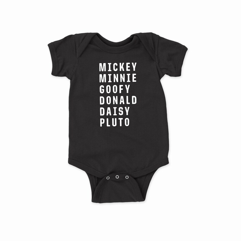 Character Names Baby Bodysuit Personalized Baby Outfit Etsy