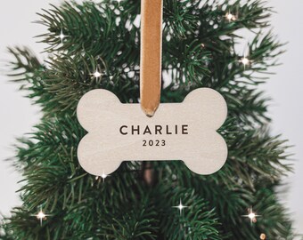 Personalized Pet Name Ornament • Dog's First Christmas • Pet Memorial Gift • Custom Dog Gift • Christmas Gift for New Pet •