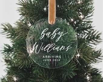 Personalized Baby Announcement Ornament • Personalized Holiday Ornament • Custom Christmas Gift