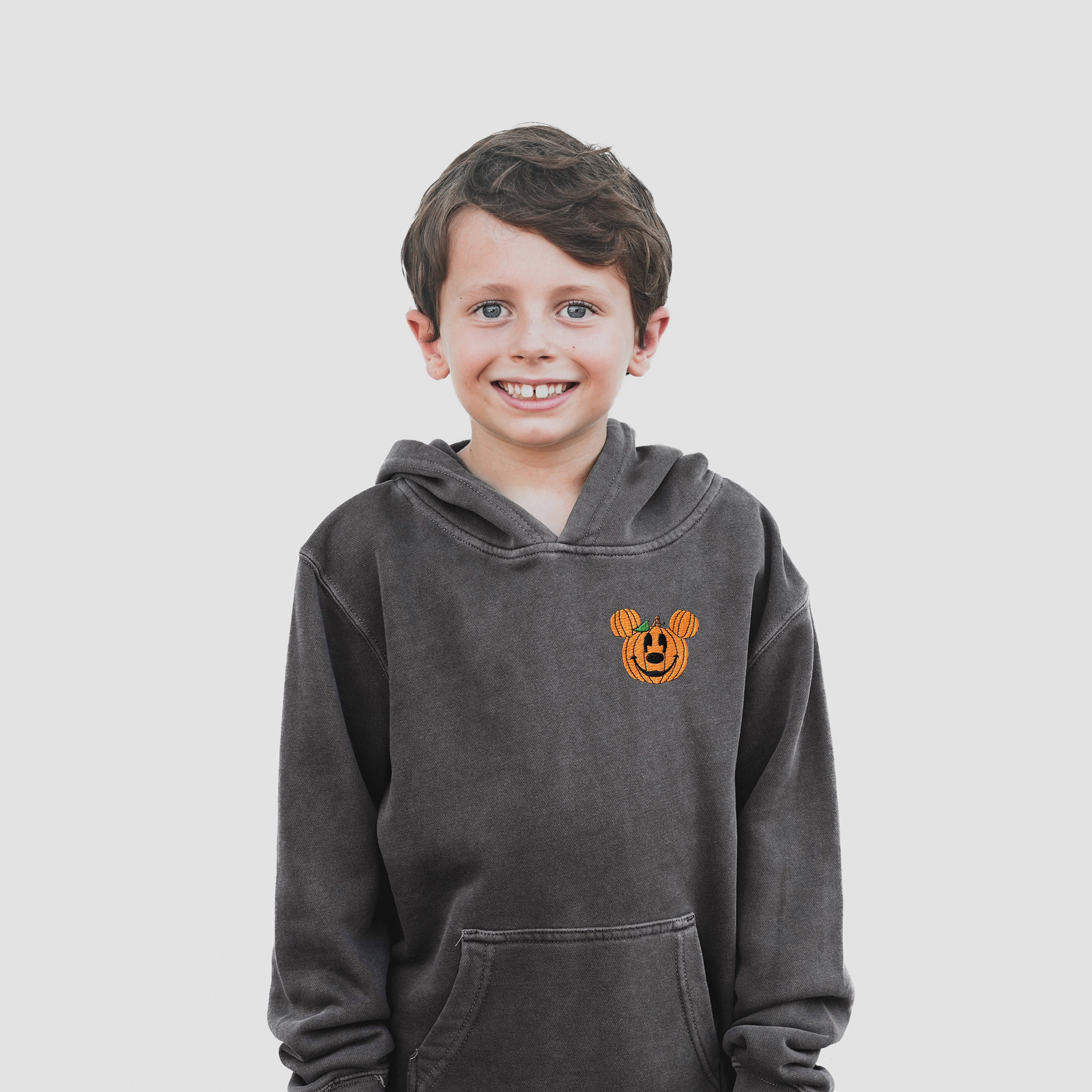Mickey Pumpkin Embroidered Disney Halloween Hoodie, Disney World Halloween Outfit, Embroidered Disneyland Sweatshirt for Kids and Adults
