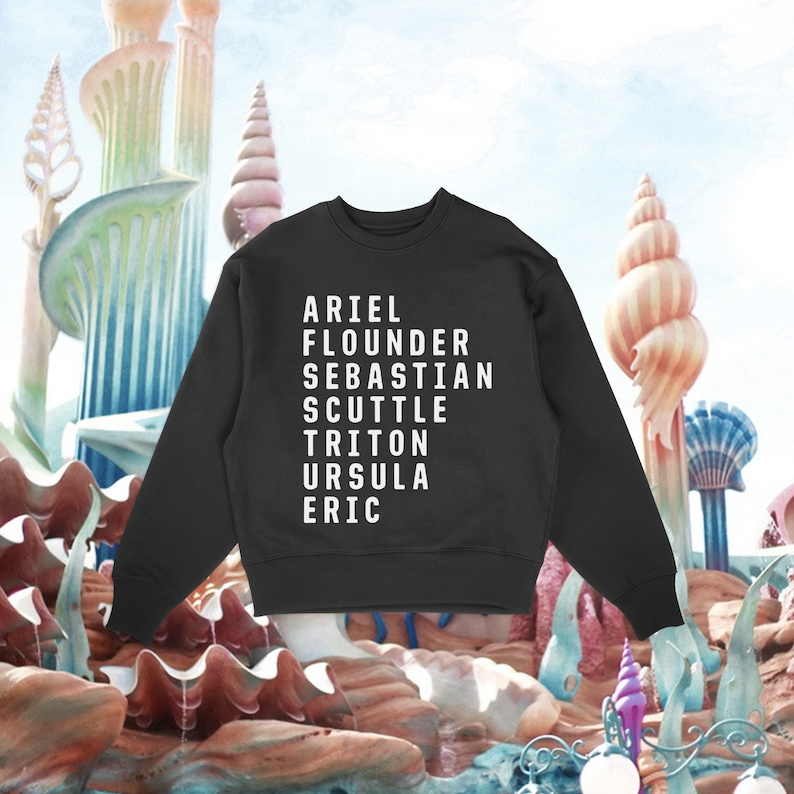 Little Mermaid Sweatshirt, Family Matching Disney Vacation Outfit, First Disney World Trip, Disneyland Shirt for Toddler, Kids and Adult image 1