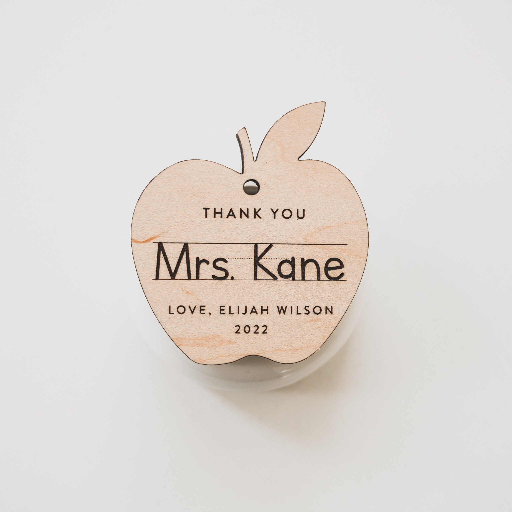 Personalized Apple Name Tag • End of School Custom Gift • Teacher Gift ...