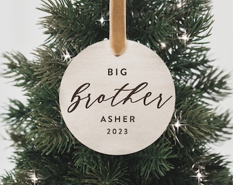 Promoted To Big Brother 2025 Christmas Ornament - Ceramic Pregnancy Announcement Keepsake