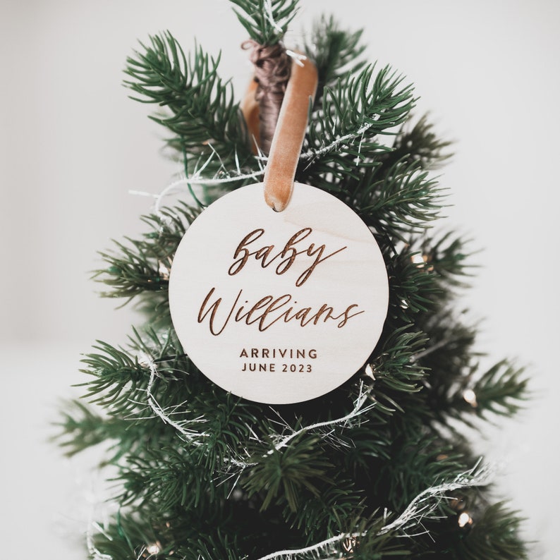 Personalized Baby Announcement Ornament Personalized Holiday Etsy