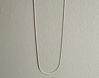 Sterling Silver Long Snake Chain 24 in with Lobster Clasp