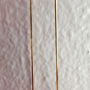 18k Yellow Gold Solid Snake Chain 16 inches