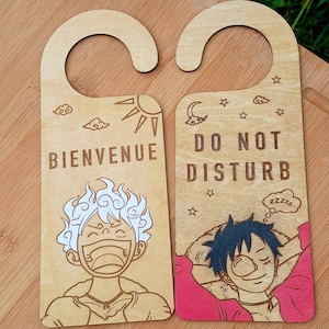do not disturb door sign One Piece Luffy sleep in wood