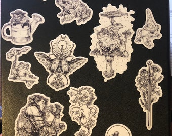 Knight and Creature sticker sheets