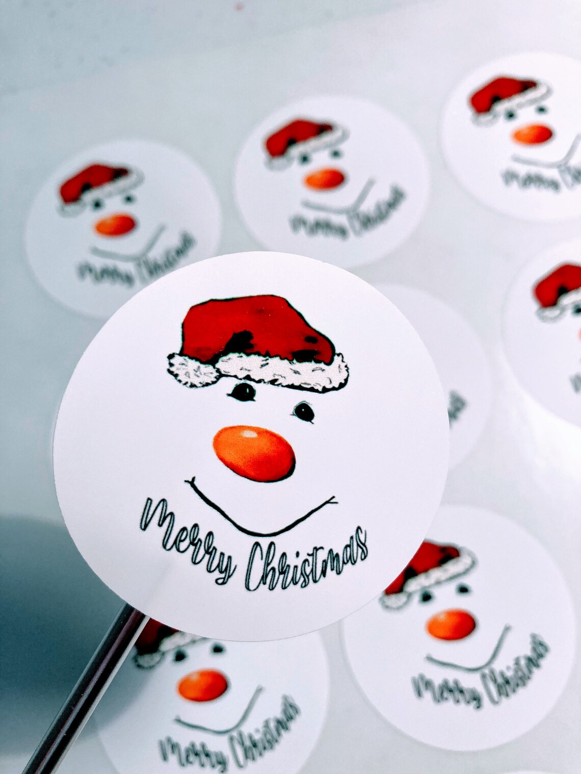 Snowman stickers x 24 envelope stickers Christmas stickers | Etsy