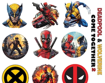 DEADPOOL & WOLVERINE Stickers voor laptop, telefoon, auto, waterfles - &quot;Come Together 2&quot; - door TheDreamTeam