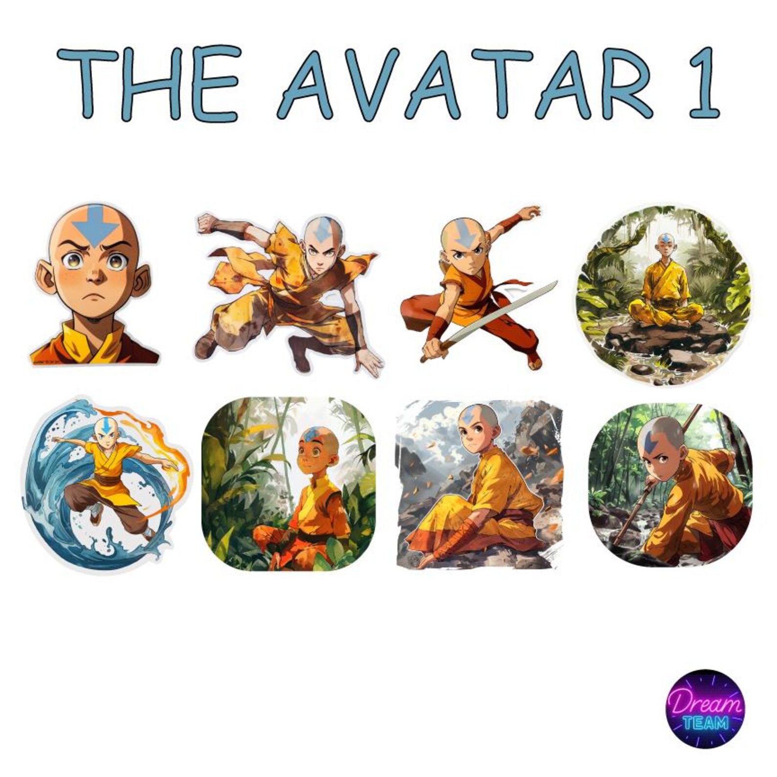 Interface Avatar Sticker Avatar Stickers for Laptop, Phone, Vinyl, Car, Water Bottle, Aang, Zuko ...