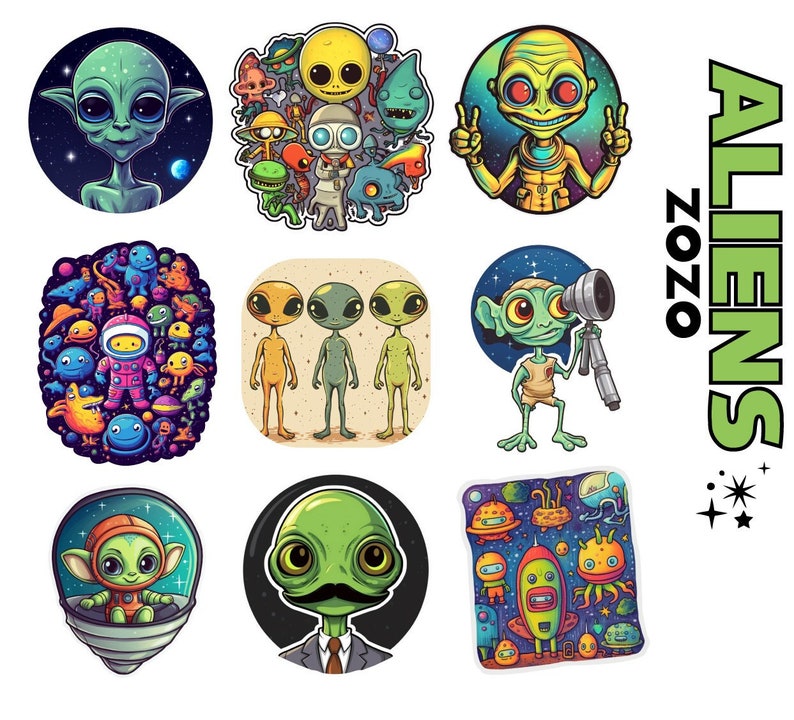 Alien Hunter Sticker Aliens Stickers for Laptop, Phone, Car, Water Bottle -