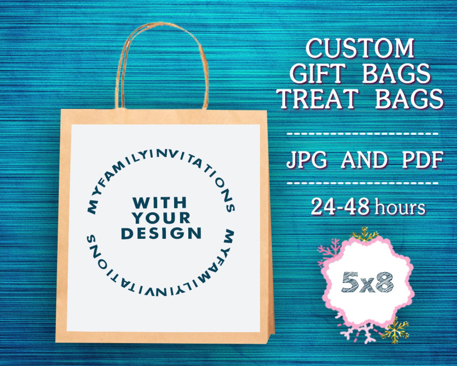 Custom Gift Bags Design Your Gift Bag Labels for Boy Girlall Etsy