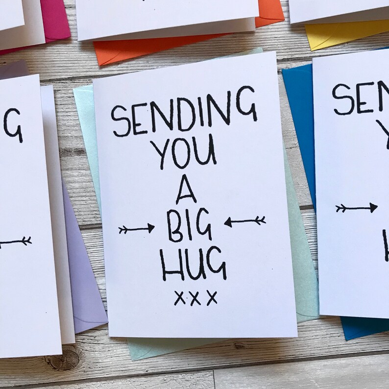 Big hug card sympathy card thinking of you card long Etsy