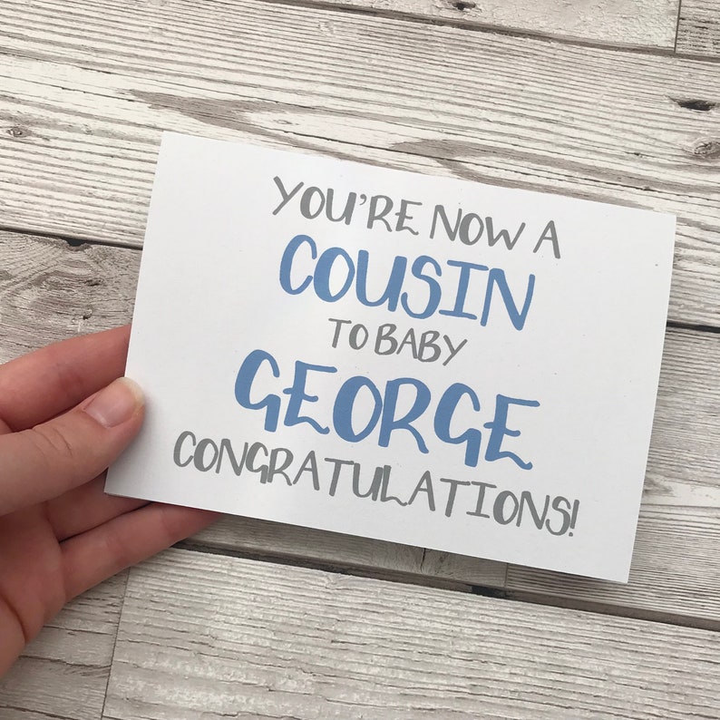 New cousin card new baby cousin card you have a cousin card Etsy